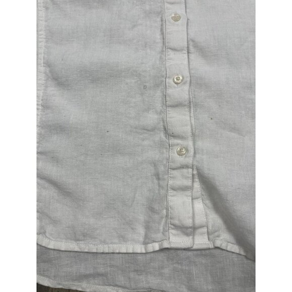 Vineyard Vines Rainbow Linen Weekend Button Down Shirt Womens 16 Long Sleeve - Picture 7 of 9